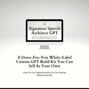 Signature Speech Architect GPT – Custom GPT Build Kit
